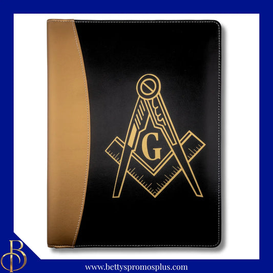Mason Masonic Shield Business Padfolio Portfolio with Legal Pad-Masonic Paraphernalia-Masonic Padfolio-Betty's Promos Plus
