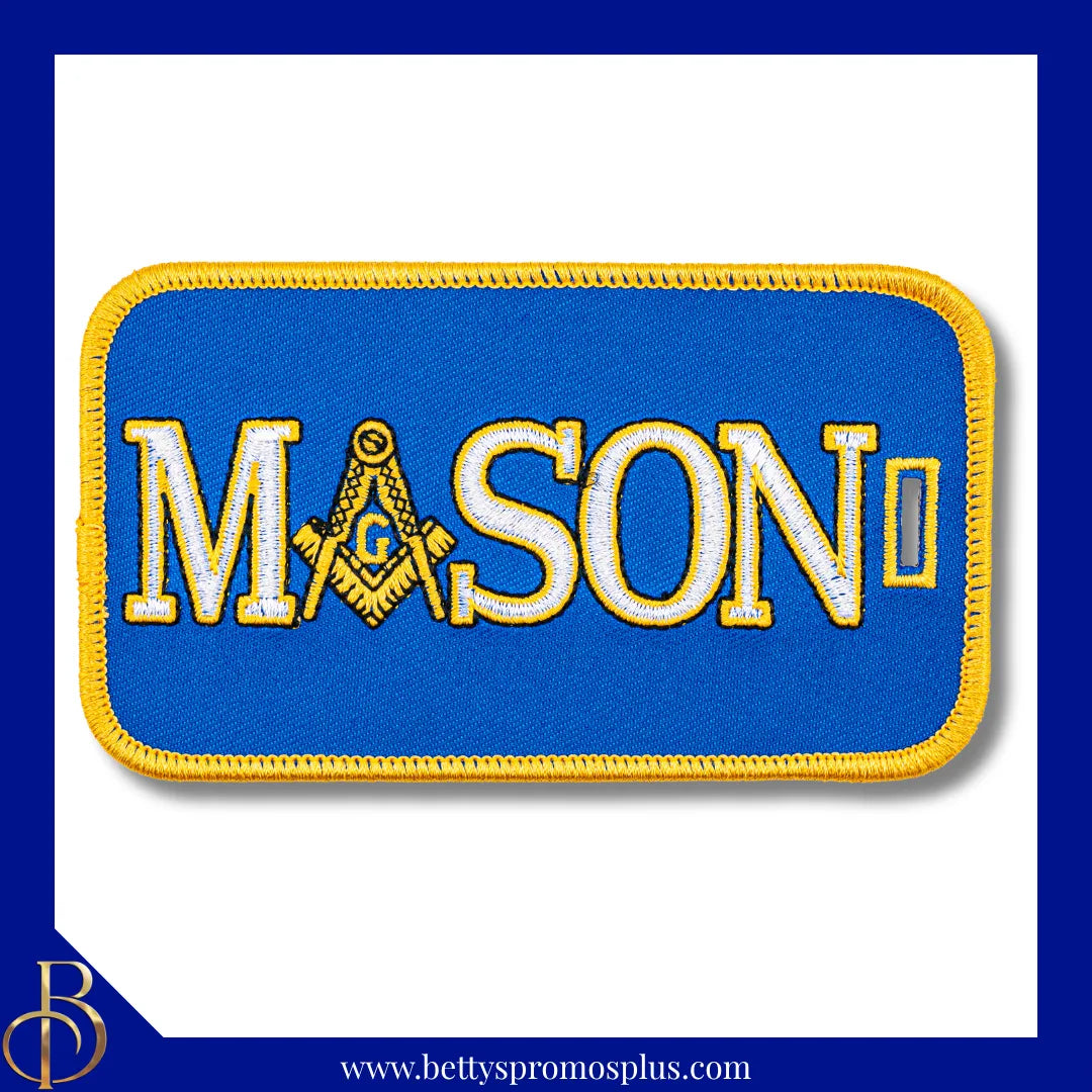 Mason "Masonic Shield" Embroidered Luggage Tag-Masonic Paraphernalia-Masonic Luggage Tag-Betty's Promos Plus