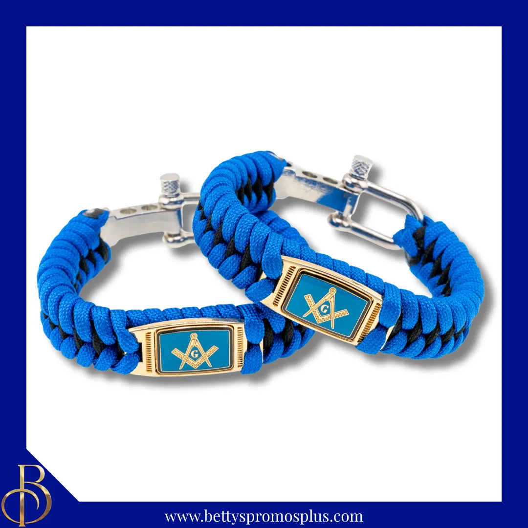 Mason Masonic Shield Paracord Survival Bracelet-Masonic Paraphernalia-Masonic Bracelet-Betty's Promos Plus