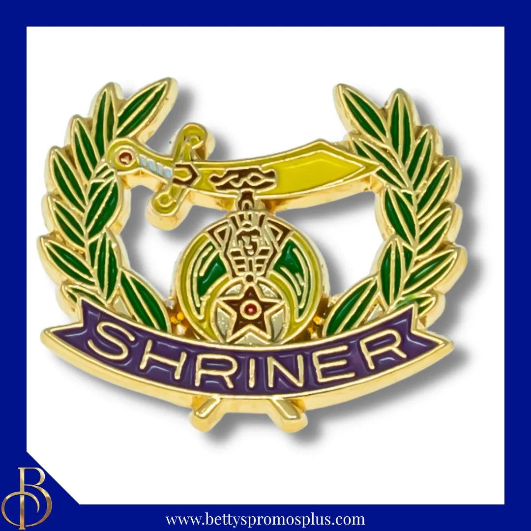 Mason Masonic "Shriner in Laurel Wreath" Freemason Lapel Pin-Masonic Paraphernalia-Masonic Lapel Pin-Betty's Promos Plus