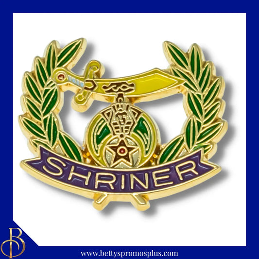 Mason Masonic "Shriner in Laurel Wreath" Freemason Lapel Pin-Masonic Paraphernalia-Masonic Lapel Pin-Betty's Promos Plus