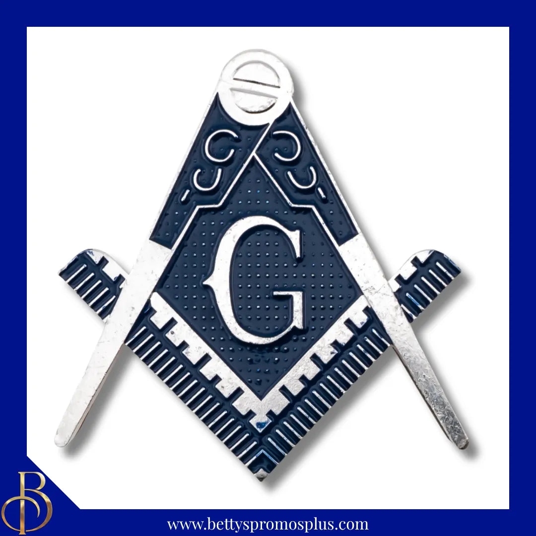 Mason Square & Compasses Car Emblem Masonic Car Badge Decal-Masonic Paraphernalia-Masonic Lapel Pin-Betty's Promos Plus