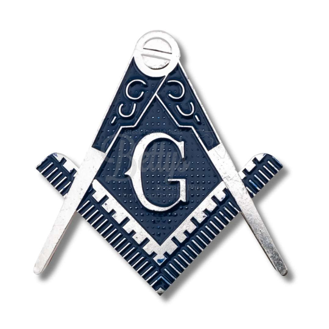 Mason Square & Compasses Car Emblem Masonic Car Badge Decal-Silver-Masonic Paraphernalia-Masonic Lapel Pin-Betty's Promos Plus