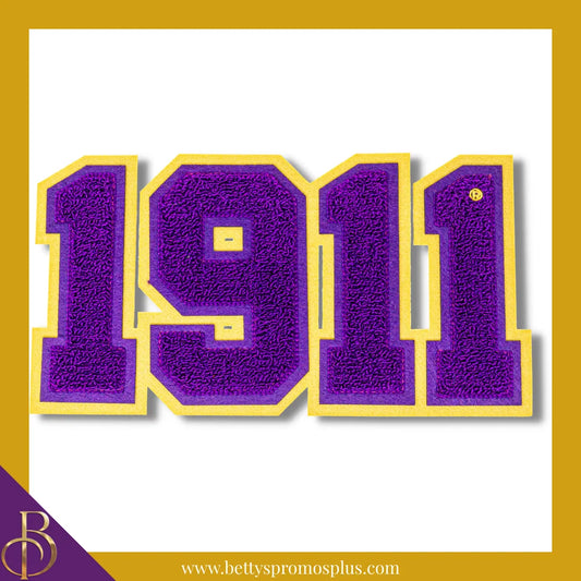 Omega Psi Phi ΩΨΦ 1911 Chenille Embroidered Patch-Purple-Omega Psi Phi Paraphernalia-Omega Psi Phi Patch-Betty's Promos Plus