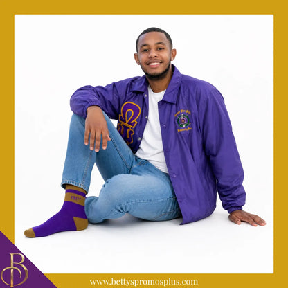 Omega Psi Phi ΩΨΦ 1911 Quarter Socks-Omega Psi Phi Paraphernalia-Omega Psi Phi Socks-Betty's Promos Plus