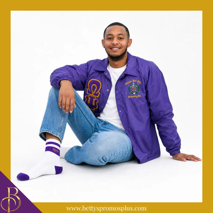 Omega Psi Phi ΩΨΦ 1911 Quarter Socks-Omega Psi Phi Paraphernalia-Omega Psi Phi Socks-Betty's Promos Plus