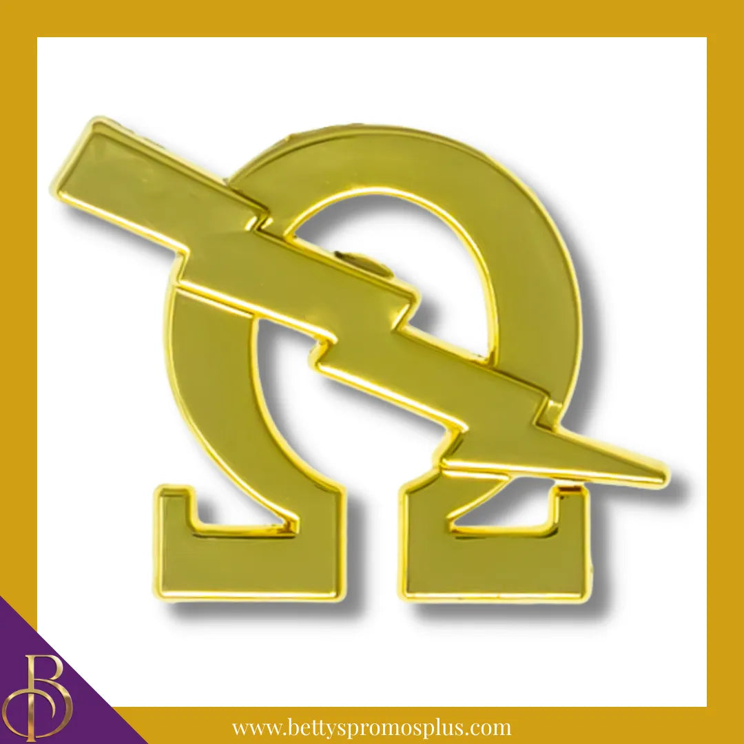 Omega Psi Phi ΩΨΦ Bolt Lapel Pin-Gold-Omega Psi Phi Paraphernalia-Omega Psi Phi Lapel Pin-Betty's Promos Plus