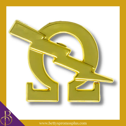 Omega Psi Phi ΩΨΦ Bolt Lapel Pin-Gold-Omega Psi Phi Paraphernalia-Omega Psi Phi Lapel Pin-Betty's Promos Plus