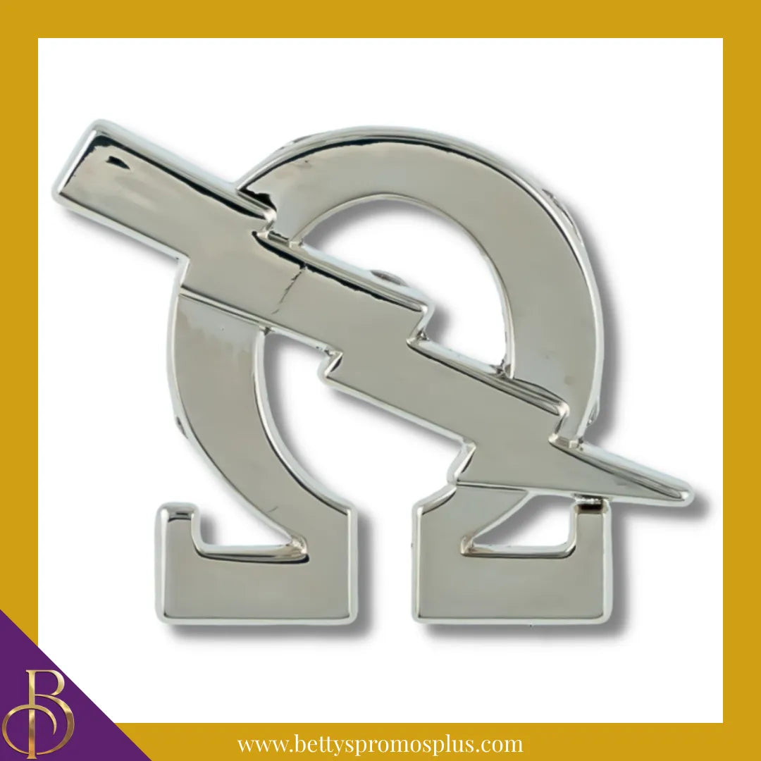 Omega Psi Phi ΩΨΦ Bolt Lapel Pin-Silver-Omega Psi Phi Paraphernalia-Omega Psi Phi Lapel Pin-Betty's Promos Plus