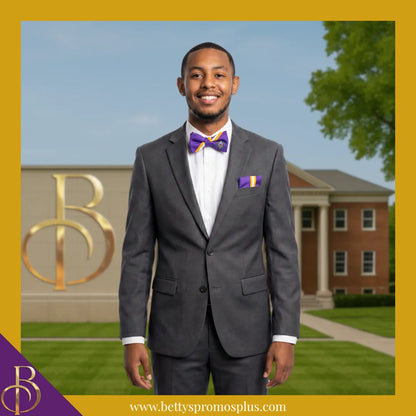 Omega Psi Phi ΩΨΦ Bow Tie and Pocket Square Combo-Omega Psi Phi Paraphernalia-Omega Psi Phi Bow Tie Set-Betty's Promos Plus