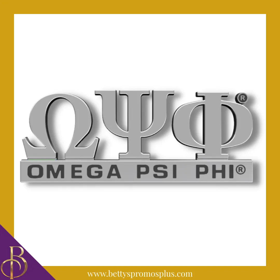 Omega Psi Phi ΩΨΦ Chrome Car Badge Auto Emblem Sticker Decal-Omega Psi Phi Paraphernalia-Omega Psi Phi Auto Decal-Betty's Promos Plus