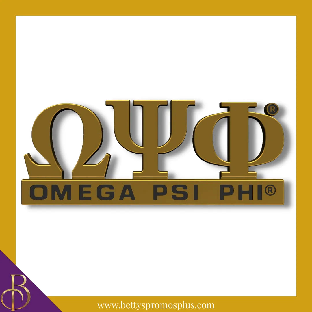 Omega Psi Phi ΩΨΦ Chrome Car Badge Auto Emblem Sticker Decal-Omega Psi Phi Paraphernalia-Omega Psi Phi Auto Decal-Betty's Promos Plus