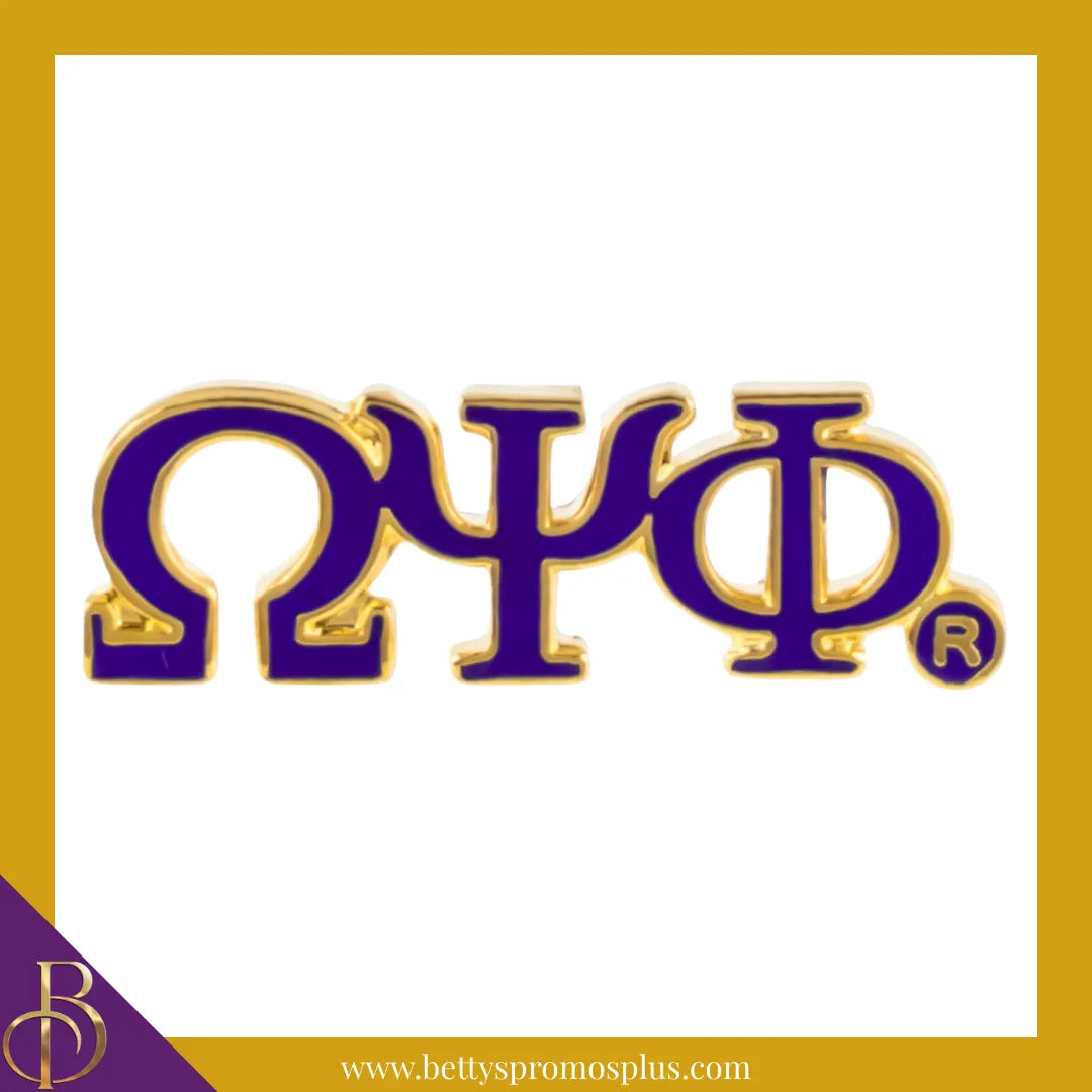 Omega Psi Phi ΩΨΦ Color Greek Letters Fraternity Lapel Pin-Purple-Omega Psi Phi Paraphernalia-Omega Psi Phi Lapel Pin-Betty's Promos Plus