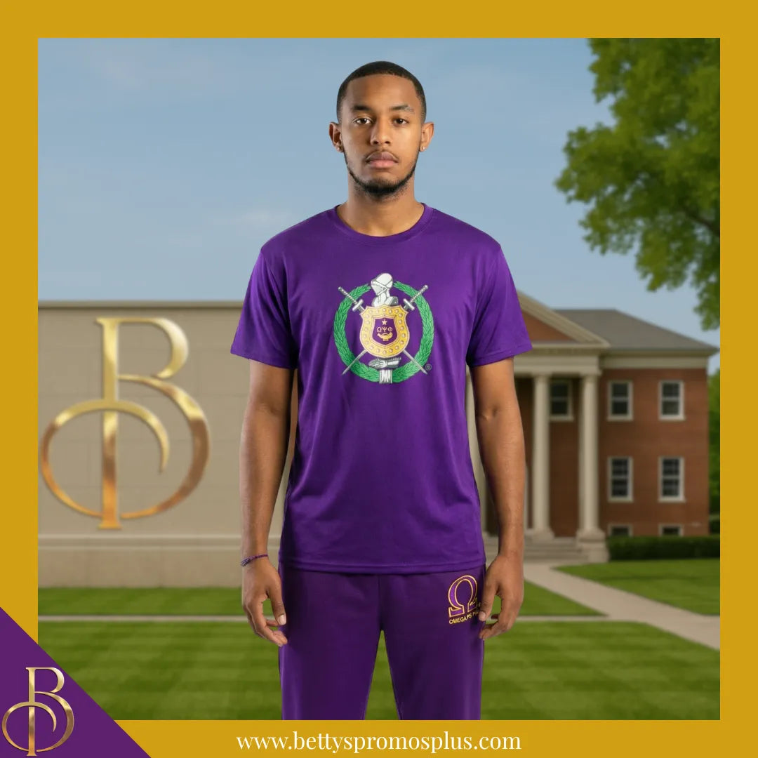 Omega Psi Phi ΩΨΦ Elite Jogger Pants with Zippered Leg Opening-Omega Psi Phi Paraphernalia-Omega Psi Phi Jogger Pants-Betty's Promos Plus