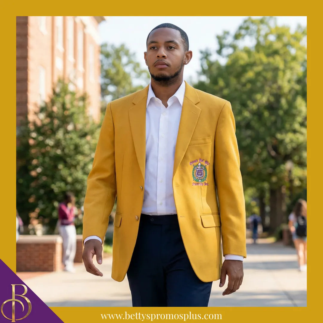 Omega Psi Phi ΩΨΦ Embroidered Shield Crest Blazer Sport Coat-Omega Psi Phi Paraphernalia-Omega Psi Phi Blazers-Betty's Promos Plus