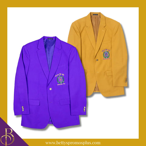 Omega Psi Phi ΩΨΦ Embroidered Shield Crest Blazer Sport Coat-Omega Psi Phi Paraphernalia-Omega Psi Phi Blazers-Betty's Promos Plus