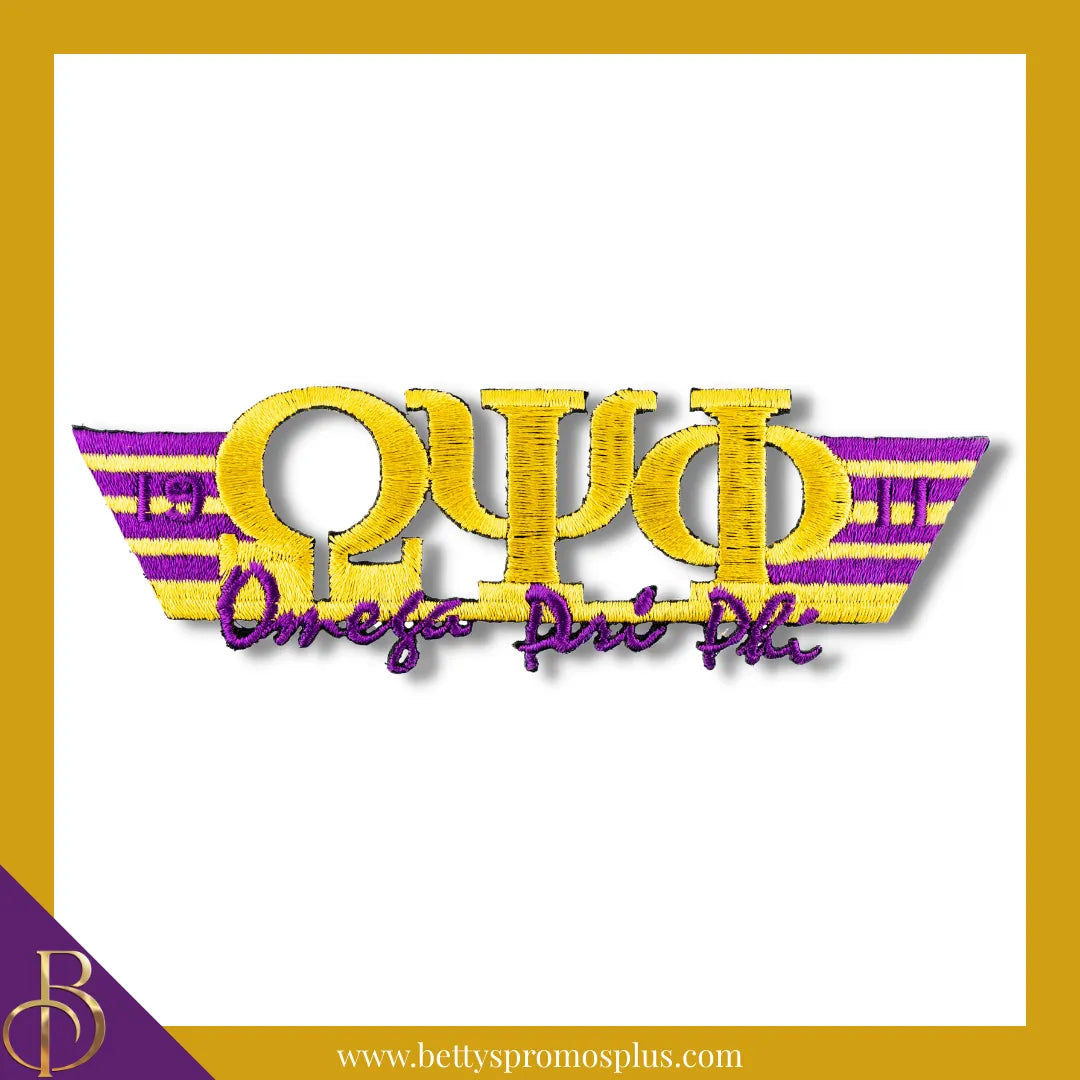 Omega Psi Phi ΩΨΦ Flight Embroidered Patch-Omega Psi Phi Paraphernalia-Omega Psi Phi Patch-Betty's Promos Plus
