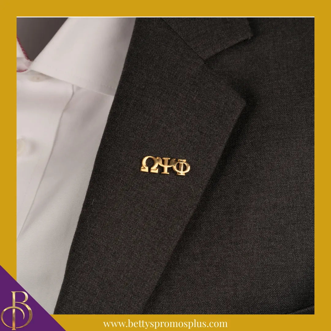Omega Psi Phi ΩΨΦ Greek Letters Lapel Pin-Omega Psi Phi Paraphernalia-Omega Psi Phi Lapel Pin-Betty's Promos Plus