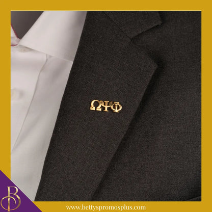 Omega Psi Phi ΩΨΦ Greek Letters Lapel Pin-Omega Psi Phi Paraphernalia-Omega Psi Phi Lapel Pin-Betty's Promos Plus