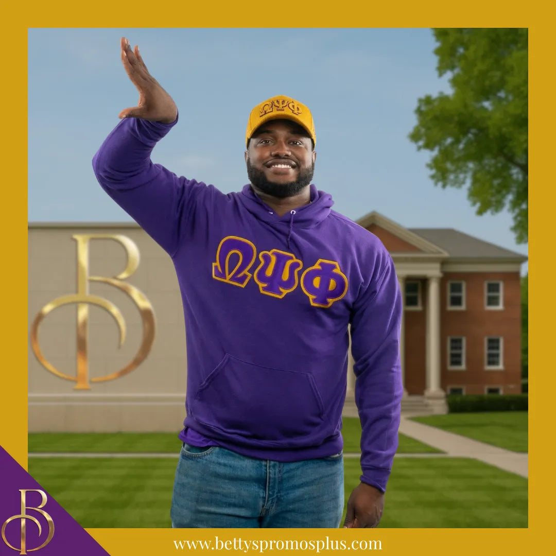Omega Psi Phi ΩΨΦ Greek Letters Mesh Flex Fit Embroidered Hat-Omega Psi Phi Paraphernalia-Omega Psi Phi Hats-Betty's Promos Plus