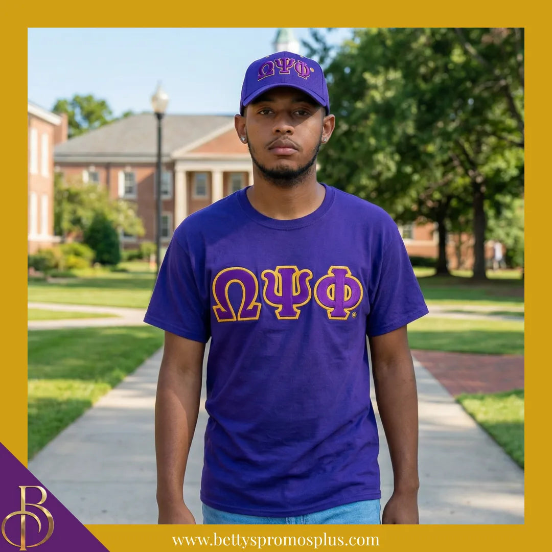Omega Psi Phi ΩΨΦ Greek Letters Mesh Flex Fit Embroidered Hat-Omega Psi Phi Paraphernalia-Omega Psi Phi Hats-Betty's Promos Plus