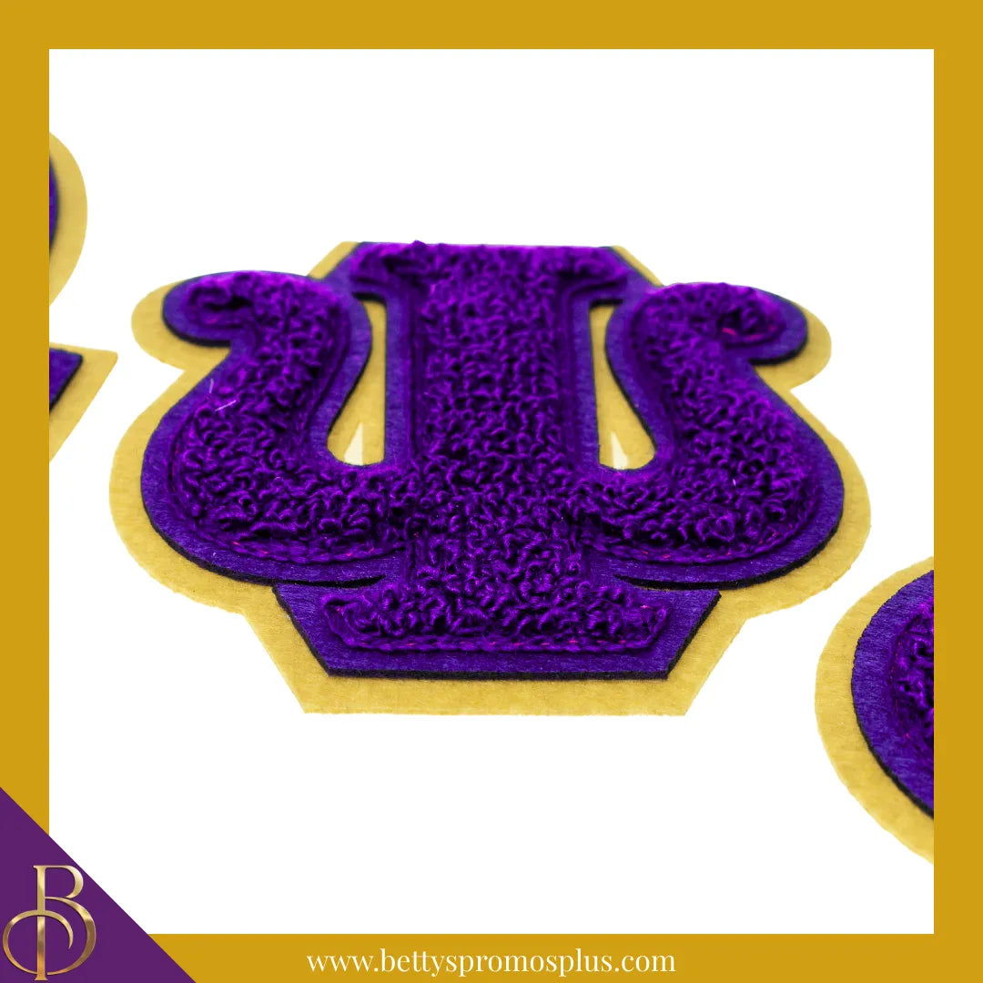 Omega Psi Phi ΩΨΦ Greek Letters Set of 3 Chenille Letter Patch Set for Jackets-Omega Psi Phi Paraphernalia-Omega Psi Phi Patch-Betty's Promos Plus