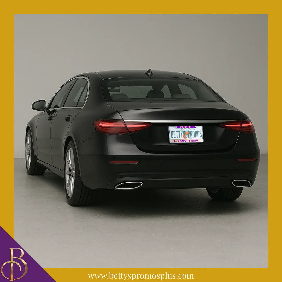 Omega Psi Phi ΩΨΦ Lawyer Chrome Laser Engraved Mirrored Acrylic Auto Tag License Plate Frame-Omega Psi Phi Paraphernalia-Omega Psi Phi Auto Tag Frame-Betty's Promos Plus