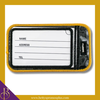 Omega Psi Phi ΩΨΦ Omega with Bolt Embroidered Luggage Tag-Omega Psi Phi Paraphernalia-Omega Psi Phi Luggage Tag-Betty's Promos Plus