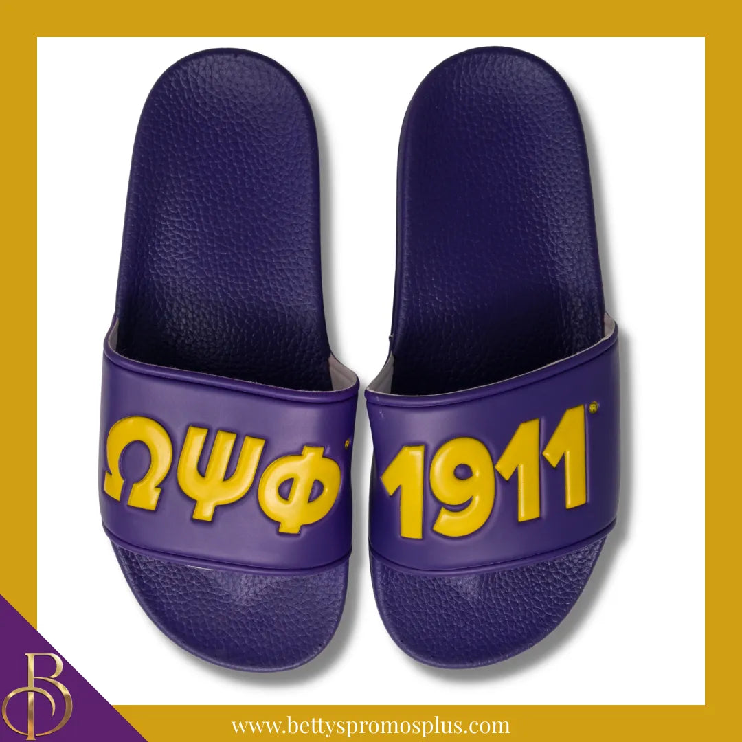 Omega Psi Phi ΩΨΦ Sandals with Drawstring Travel Bag-Omega Psi Phi Paraphernalia-Omega Psi Phi Sandals-Betty's Promos Plus