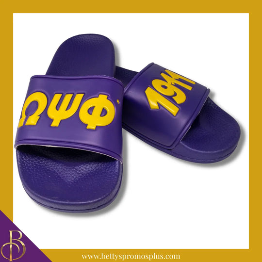 Omega Psi Phi ΩΨΦ Sandals with Drawstring Travel Bag-Omega Psi Phi Paraphernalia-Omega Psi Phi Sandals-Betty's Promos Plus
