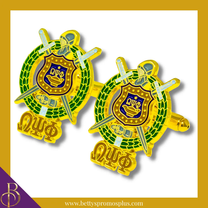 Omega Psi Phi ΩΨΦ Shield Cuff Links
