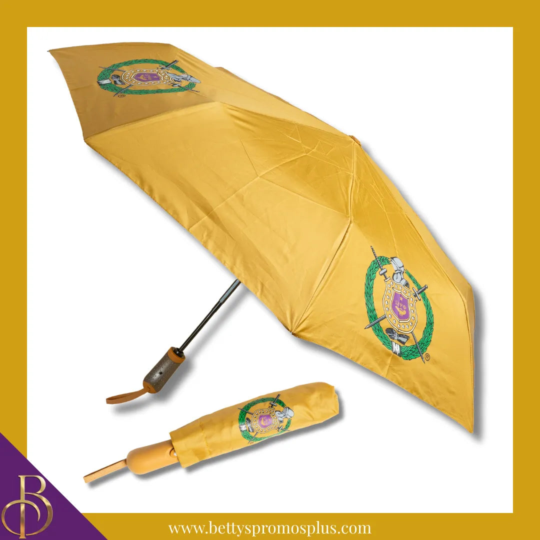 Omega Psi Phi ΩΨΦ Shield Hurricane Umbrella-Omega Psi Phi Paraphernalia-Omega Psi Phi Umbrellas-Betty's Promos Plus