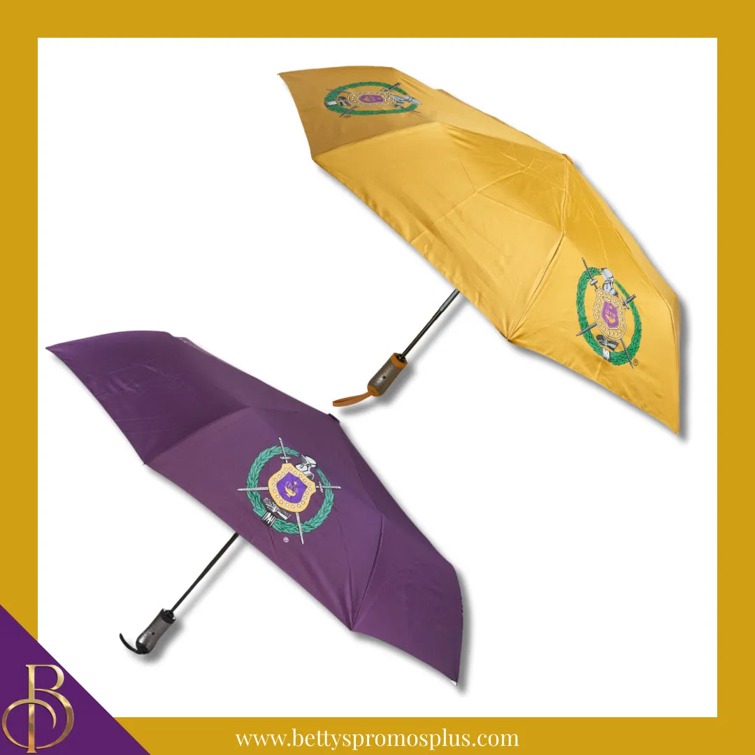 Omega Psi Phi ΩΨΦ Shield Hurricane Umbrella-Omega Psi Phi Paraphernalia-Omega Psi Phi Umbrellas-Betty's Promos Plus