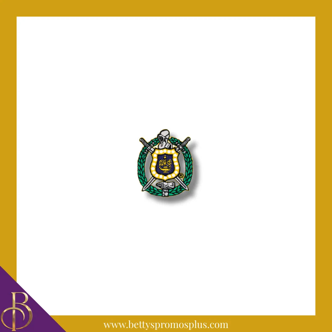 Omega Psi Phi ΩΨΦ Shield Iron-on Embroidered Patch-Small - 3