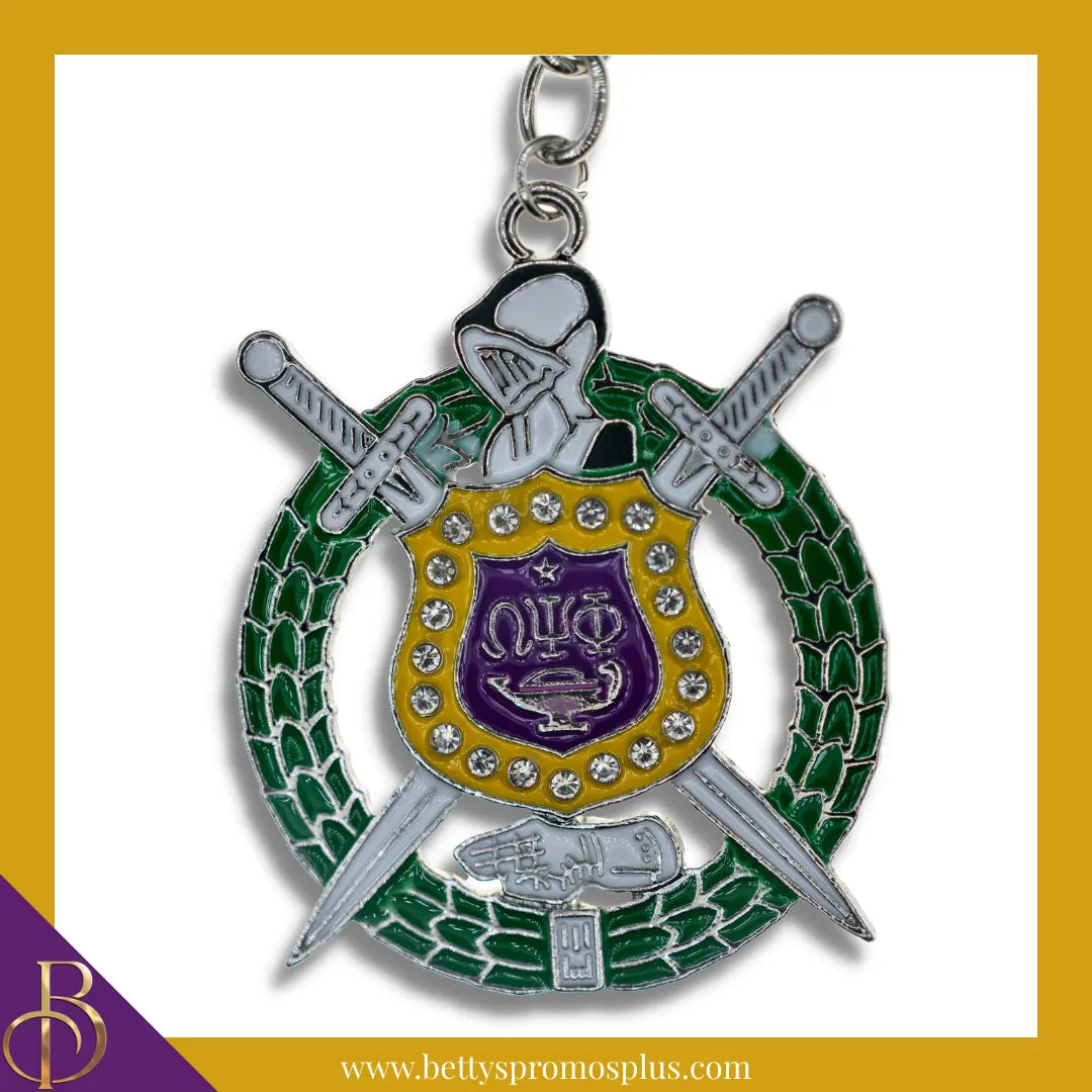 Omega Psi Phi ΩΨΦ Shield Keychain-Omega Psi Phi Paraphernalia-Omega Psi Phi Keychain-Betty's Promos Plus