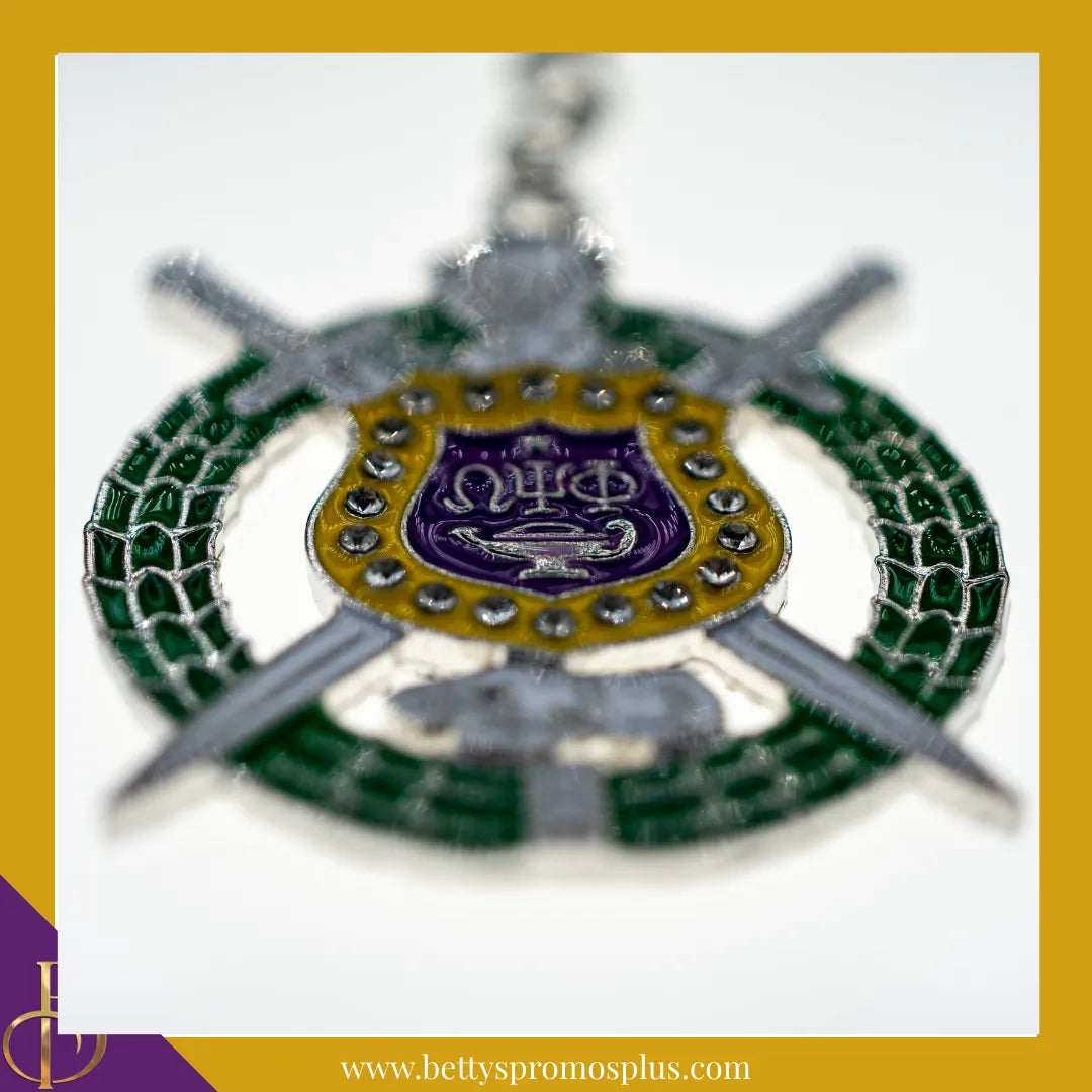 Omega Psi Phi ΩΨΦ Shield Keychain-Omega Psi Phi Paraphernalia-Omega Psi Phi Keychain-Betty's Promos Plus