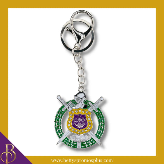 Omega Psi Phi ΩΨΦ Shield Keychain-Omega Psi Phi Paraphernalia-Omega Psi Phi Keychain-Betty's Promos Plus