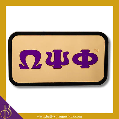 Omega Psi Phi ΩΨΦ Tow Hitch Cover with Laser Engraved Greek Letters-Omega Psi Phi Paraphernalia-Omega Psi Phi Hitch Caps-Betty's Promos Plus
