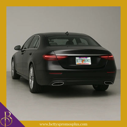Omega Psi Phi ΩΨΦ Veteran Chrome Laser Engraved Mirrored Acrylic Auto Tag License Plate Frame-Omega Psi Phi Paraphernalia-Omega Psi Phi Auto Tag Frame-Betty's Promos Plus