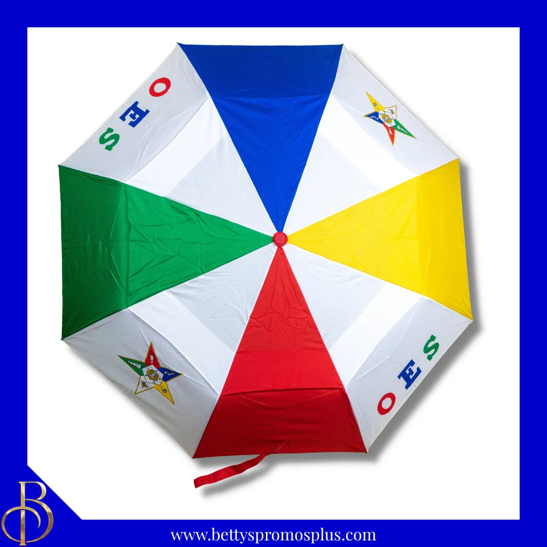 Order of Eastern Star OES Carbon Fiber Umbrella-Order of Eastern Star Paraphernalia-Order of Eastern Star Umbrellas-Betty's Promos Plus