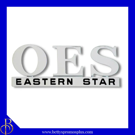 Order of Eastern Star OES Chrome Car Badge Auto Emblem Sticker Decal-Order of Eastern Star Paraphernalia-Order of Eastern Star Accessories-Betty's Promos Plus