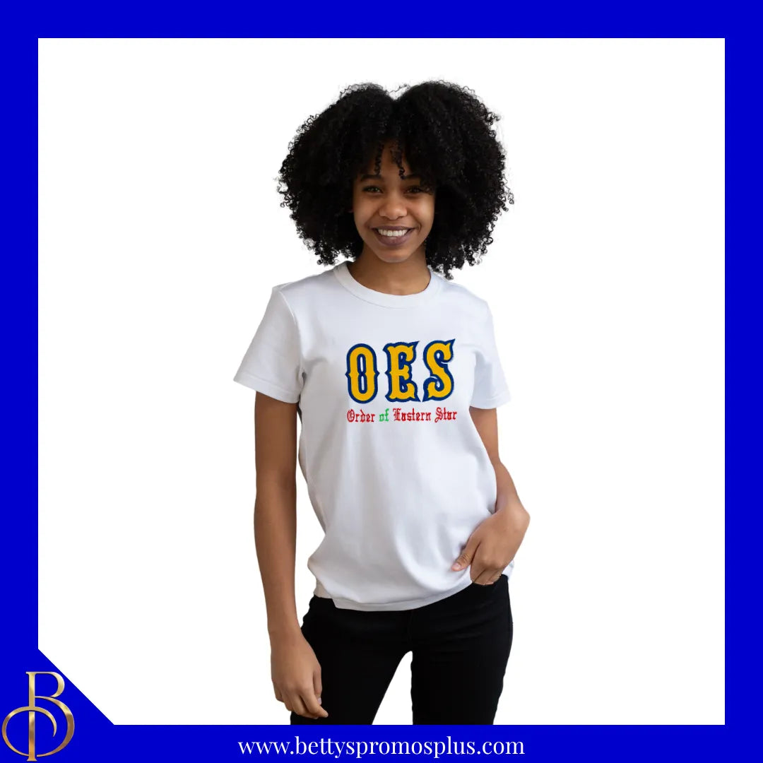 Order of Eastern Star OES Double Stitched Embroidered T-Shirt-Order of Eastern Star Paraphernalia-Order of Eastern Star T-Shirts-Betty's Promos Plus