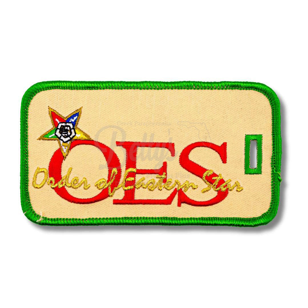 Order of Eastern Star OES Embroidered Luggage Tag-Green-Order of Eastern Star Paraphernalia-Order of Eastern Star Luggage Tag-Betty's Promos Plus