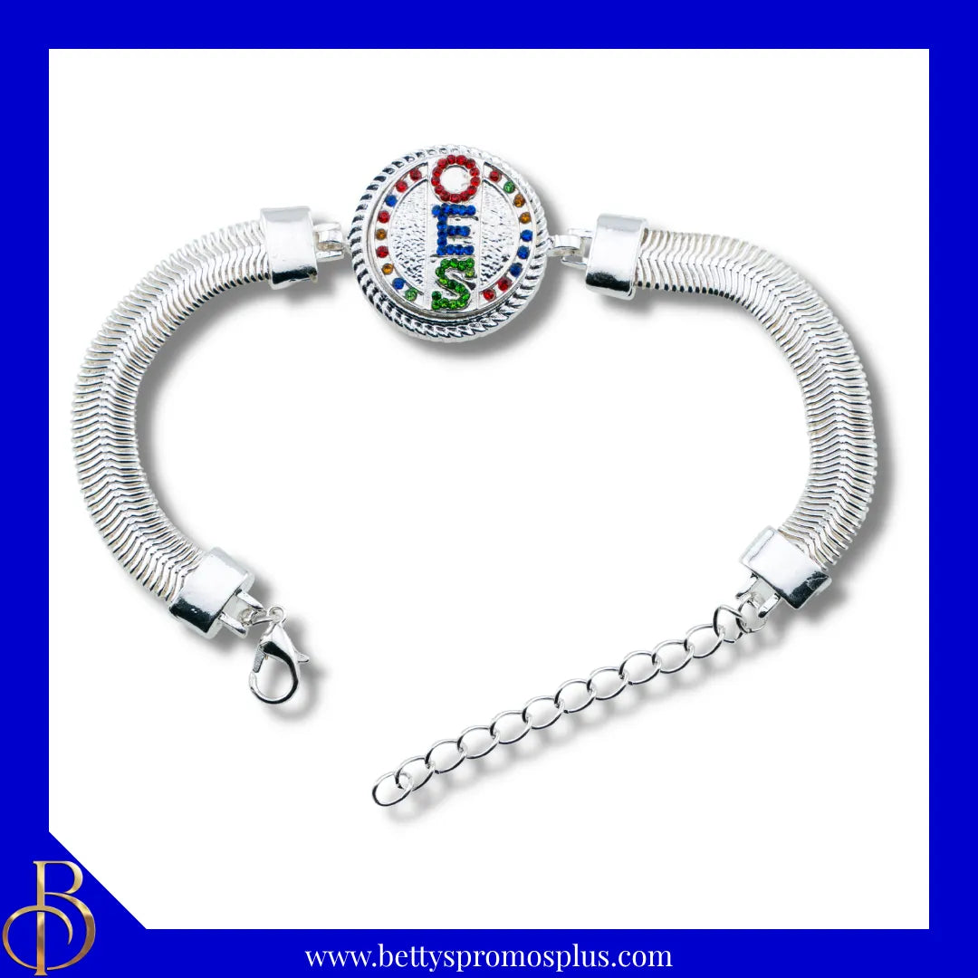 Order of Eastern Star OES Snap Button Bracelet Jewelry with Interchangeable Snaps-Order of Eastern Star Paraphernalia-Order of Eastern Star Bracelet-Betty's Promos Plus