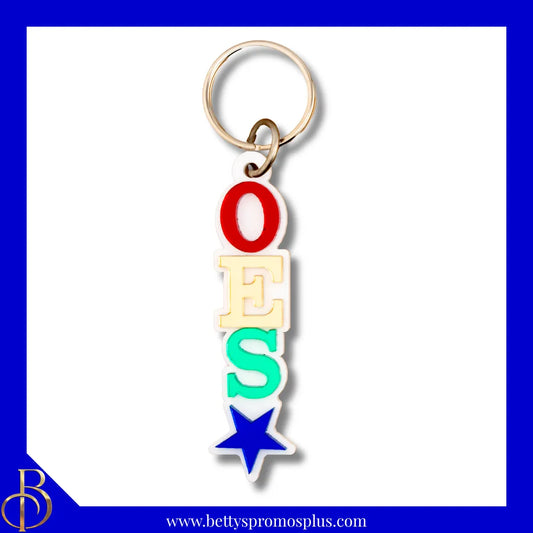 Order of Eastern Star OES Vertical Acrylic Keychain-Order of Eastern Star Paraphernalia-Order of Eastern Star Keychain-Betty's Promos Plus