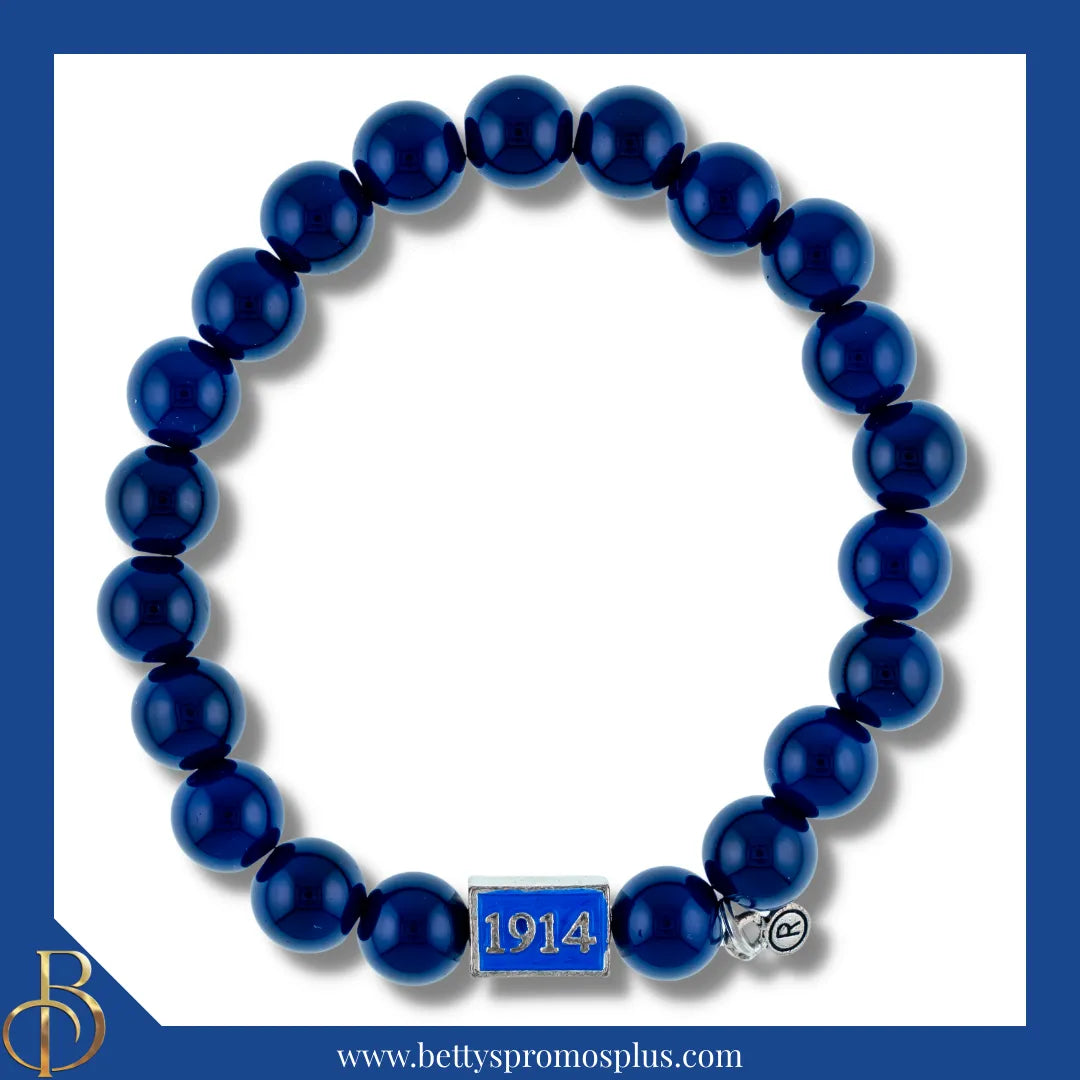 Phi Beta Sigma ΦΒΣ 1914 Blue Beaded Bracelet-Phi Beta Sigma Paraphernalia-Phi Beta Sigma Bracelet-Betty's Promos Plus