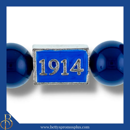 Phi Beta Sigma ΦΒΣ 1914 Blue Beaded Bracelet-Phi Beta Sigma Paraphernalia-Phi Beta Sigma Bracelet-Betty's Promos Plus