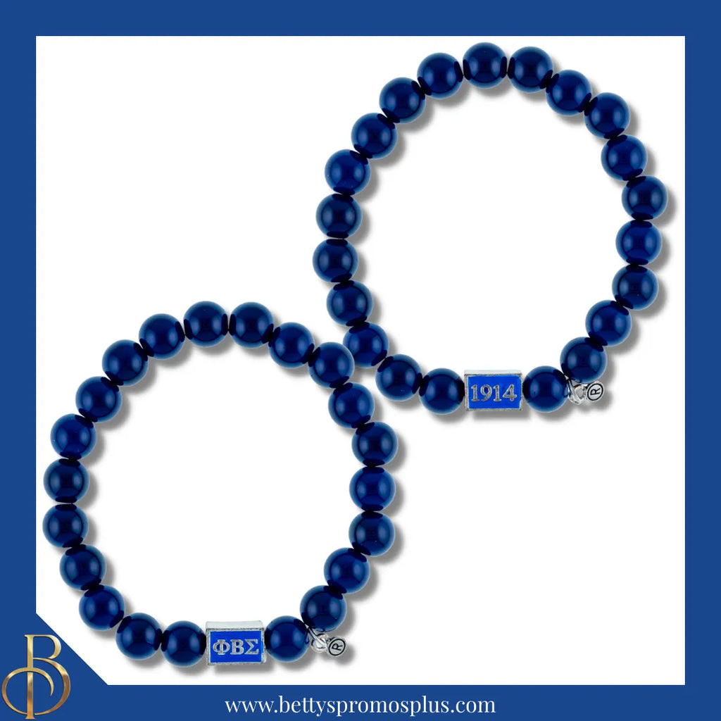 TERAFIGHT GROWLIST ブレスレット ブルー Phi Beta Sigma ΦΒΣ 1914 Blue Beaded Bracelet – Betty's Promos Plus