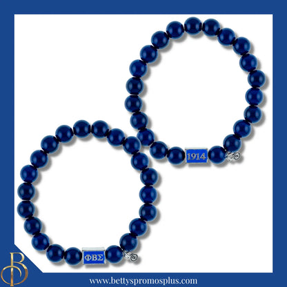 Phi Beta Sigma ΦΒΣ 1914 Blue Beaded Bracelet-Phi Beta Sigma Paraphernalia-Phi Beta Sigma Bracelet-Betty's Promos Plus