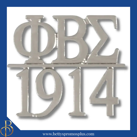 Phi Beta Sigma ΦΒΣ 1914 Greek Lapel Pin-Silver-Phi Beta Sigma Paraphernalia-Phi Beta Sigma Lapel Pin-Betty's Promos Plus